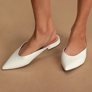 Steve Madden White Leather Loafers